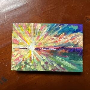 Vibrant Sunset Landscape Art